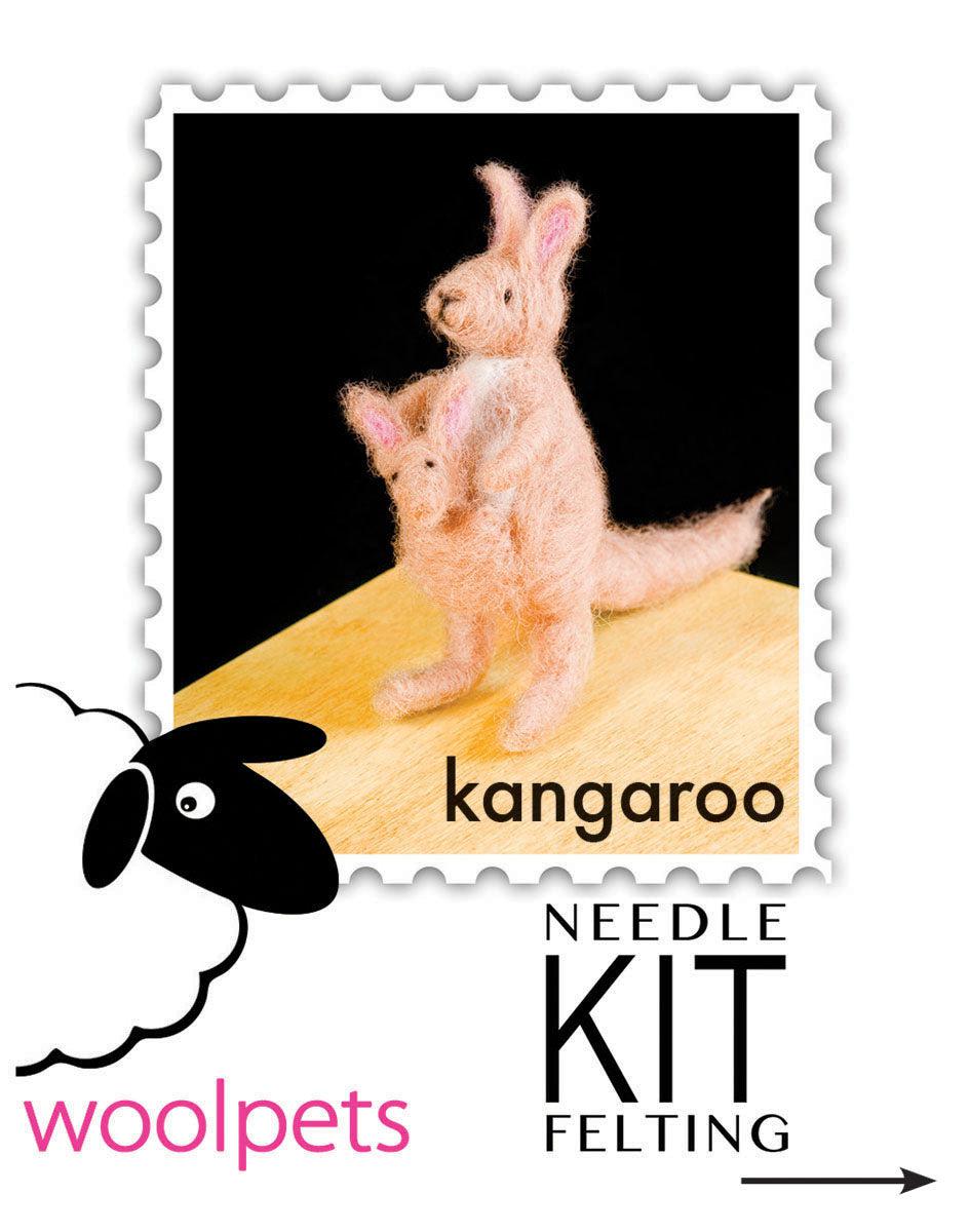 Kangaroo Needle Felting Kit - Intermediate-Needle Felting-WoolPets-Acorns &amp; Twigs