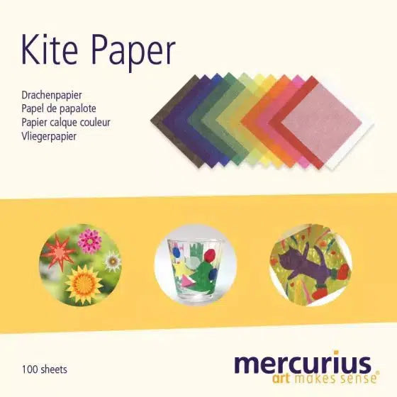 Kite Paper 6.3"x6.3" 1 Block of 100 Sheets-Paper-Mercurius-Acorns &amp; Twigs