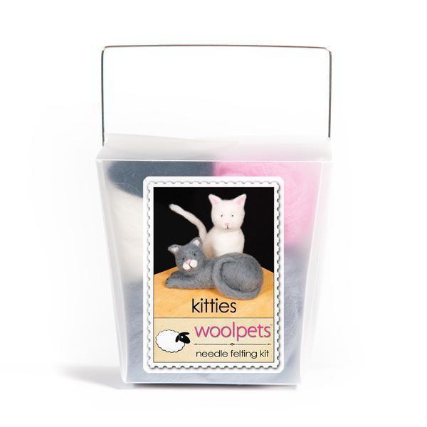 Kitties Needle Felting Kit - EASY-Needle Felting-WoolPets-Acorns &amp; Twigs