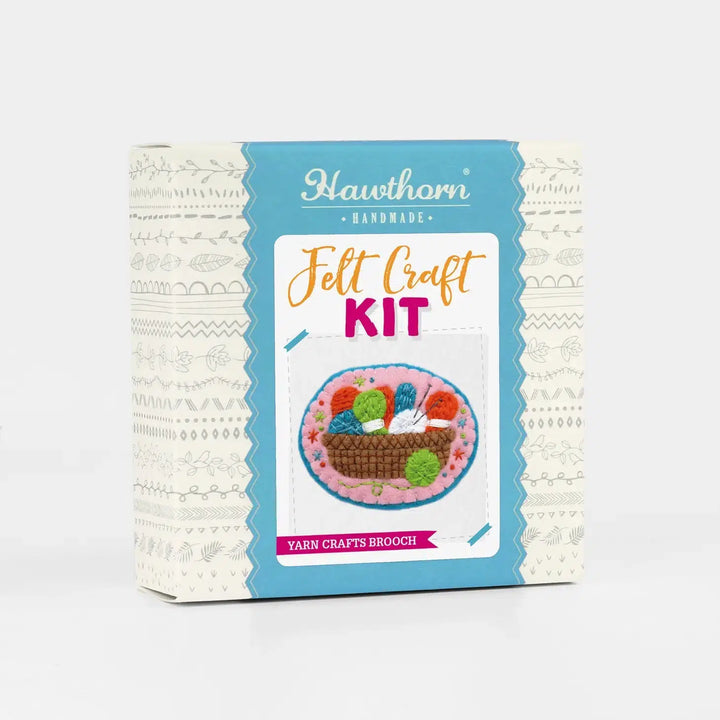 Knitting Basket - Felt Craft Brooch Kit-Felt Craft-Hawthorn Handmade-Acorns &amp; Twigs