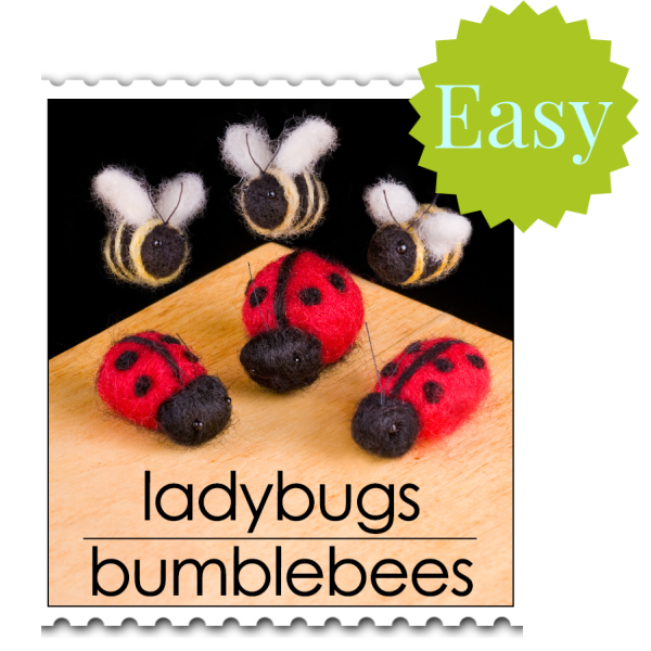 Ladybugs &amp; Bumblebees Needle Felting Kit - Starter Kit-Needle Felting-WoolPets-Acorns &amp; Twigs