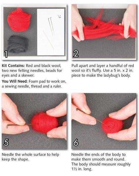 Ladybugs &amp; Bumblebees Needle Felting Kit - Starter Kit-Needle Felting-WoolPets-Acorns &amp; Twigs