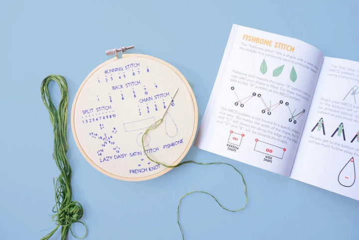 Learn to Embroider Kit-Embroidery-Threadbook-Acorns &amp; Twigs