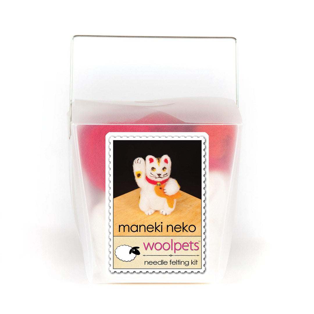 Maneki-Neko Needle Felting Kit - Intermediate-Needle Felting-WoolPets-Acorns &amp; Twigs