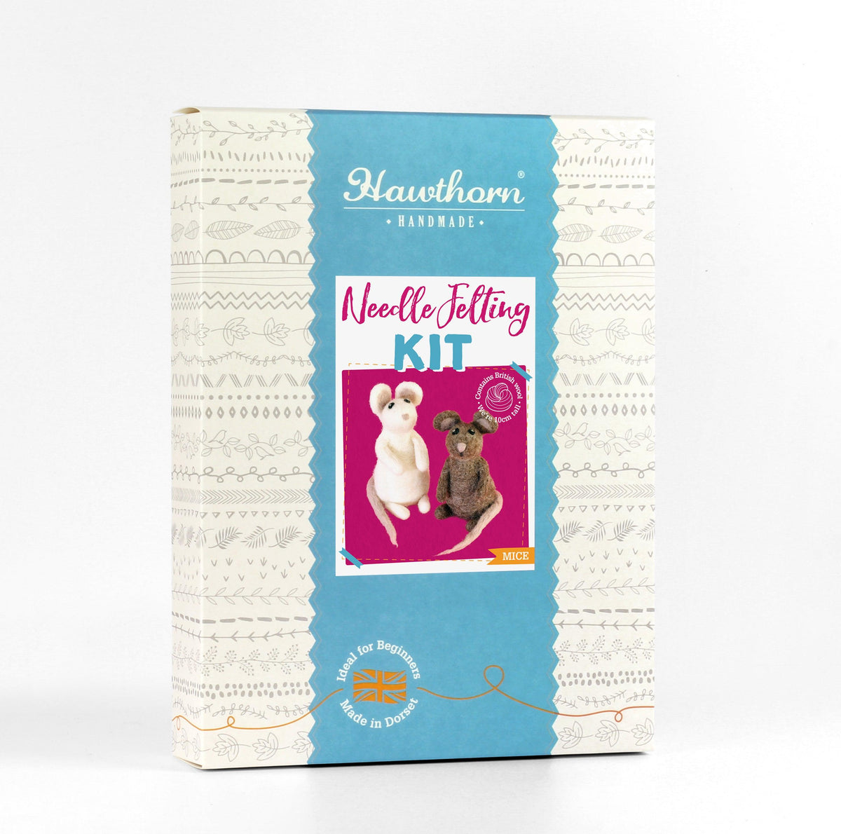 Mice Needle Felting Kit-Needle Felting-Hawthorn Handmade-Acorns & Twigs
