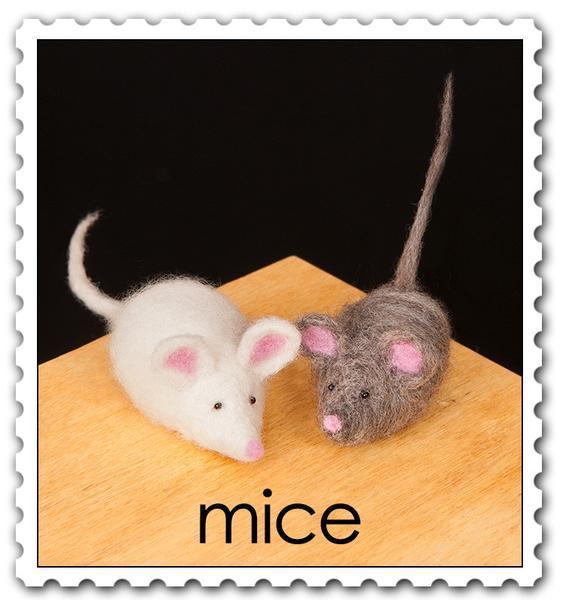 Mice Needle Felting Kit - Starter Kit-Needle Felting-WoolPets-Acorns & Twigs