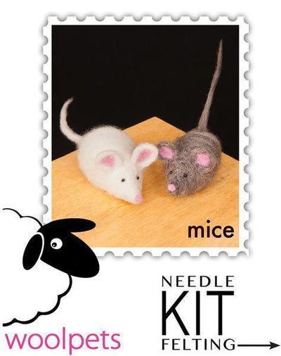 Mice Needle Felting Kit - Starter Kit-Needle Felting-WoolPets-Acorns & Twigs