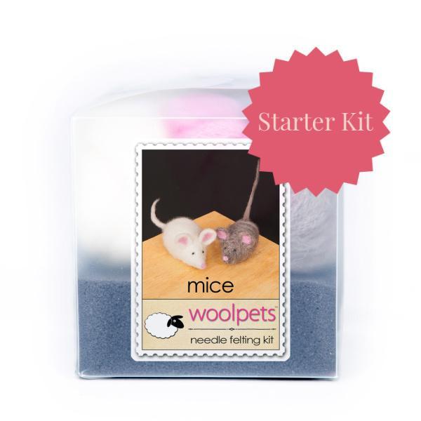 Mice Needle Felting Kit - Starter Kit-Needle Felting-WoolPets-Acorns &amp; Twigs