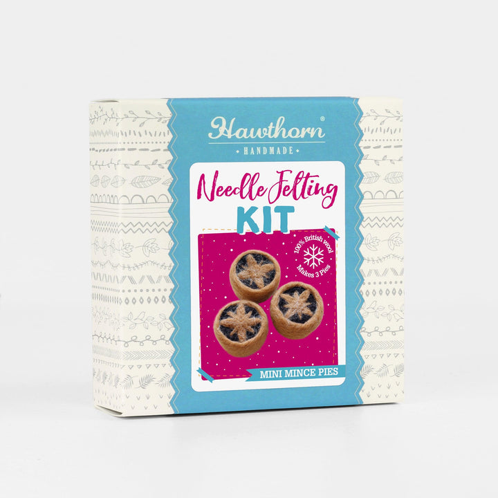 Mince Pies Mini Needle Felting Kit-Needle Felting-Hawthorn Handmade-Acorns &amp; Twigs