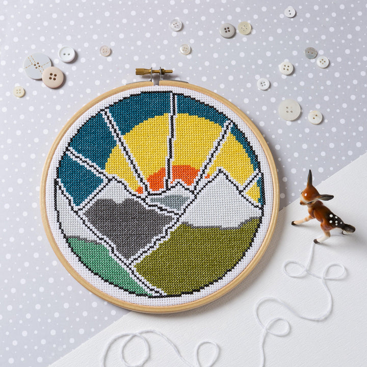 Mountain Adventure Cross Stitch Kit-Cross Stitch-Hawthorn Handmade-Acorns &amp; Twigs