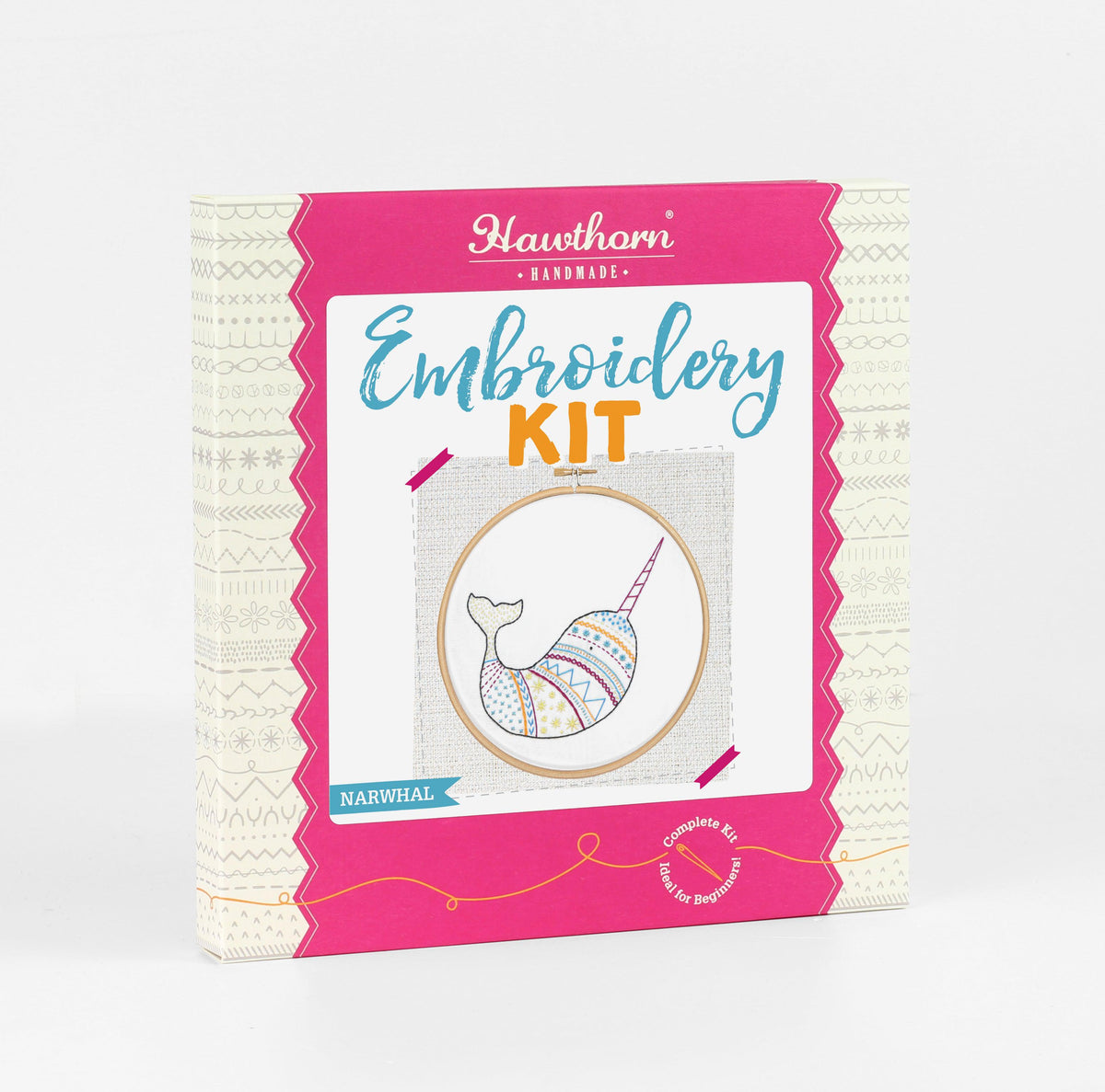 Narwhal Embroidery Kit-Embroidery-Hawthorn Handmade-Acorns & Twigs
