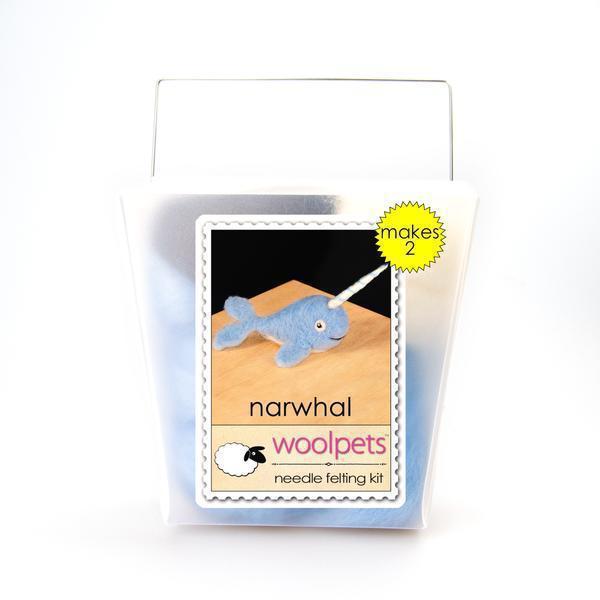 Narwhal Needle Felting Kit - EASY-Needle Felting-WoolPets-Acorns &amp; Twigs