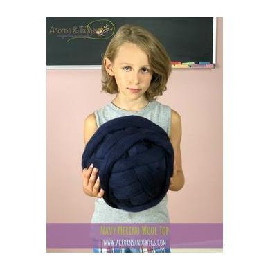 Navy - Top-South American Merino Top-Acorns &amp; Twigs-Acorns &amp; Twigs