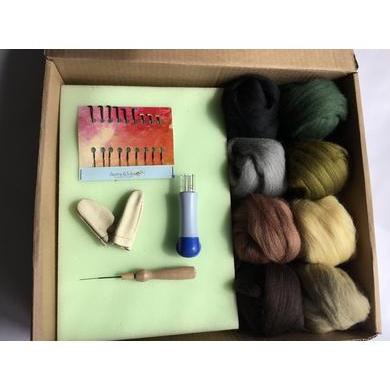 Needle Felting Beginner Kit - Large - Earthy Colors-Needle Felting-Acorns &amp; Twigs-Acorns &amp; Twigs