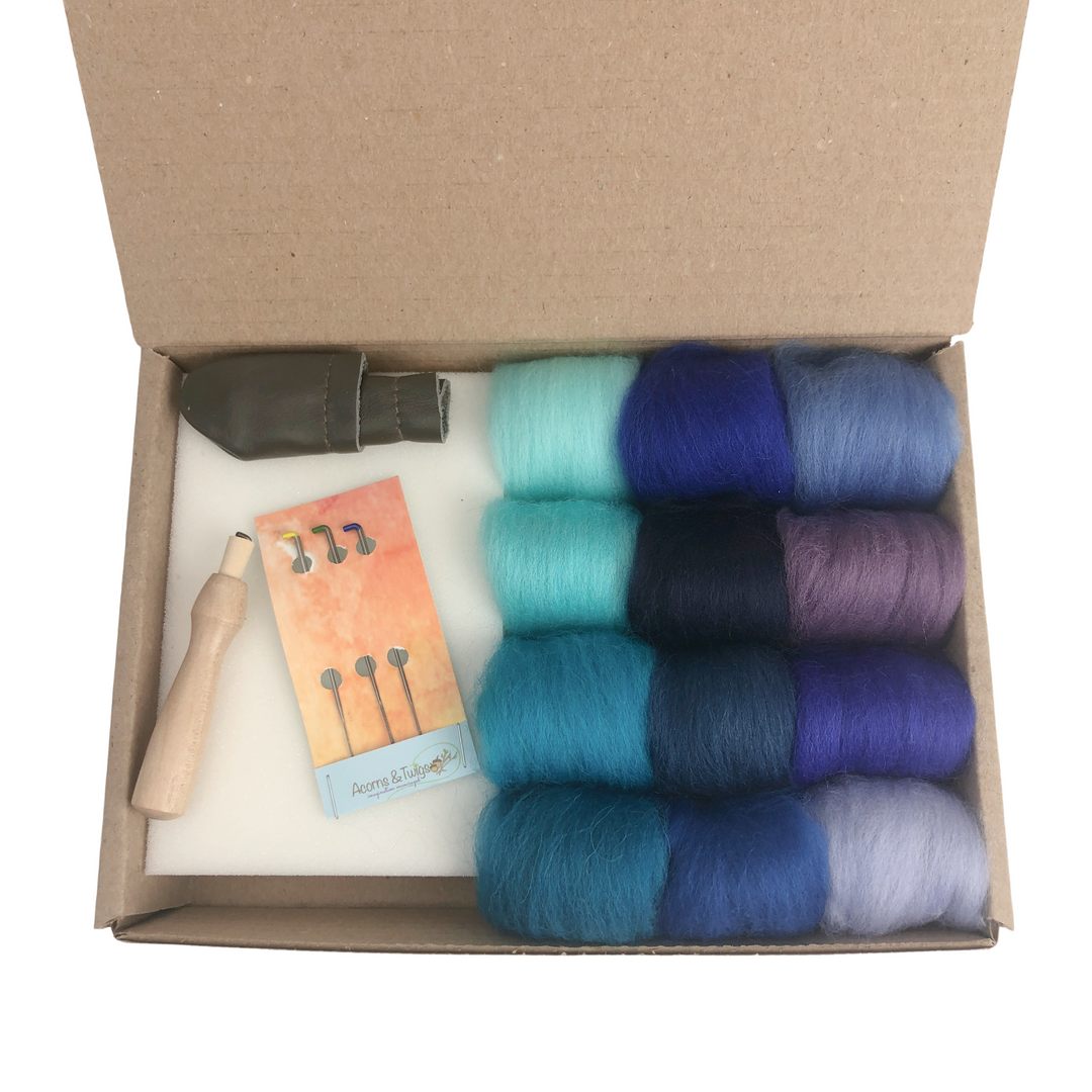 Needle Felting Beginner Kit - Small-Needle Felting-Acorns &amp; Twigs-Acorns &amp; Twigs