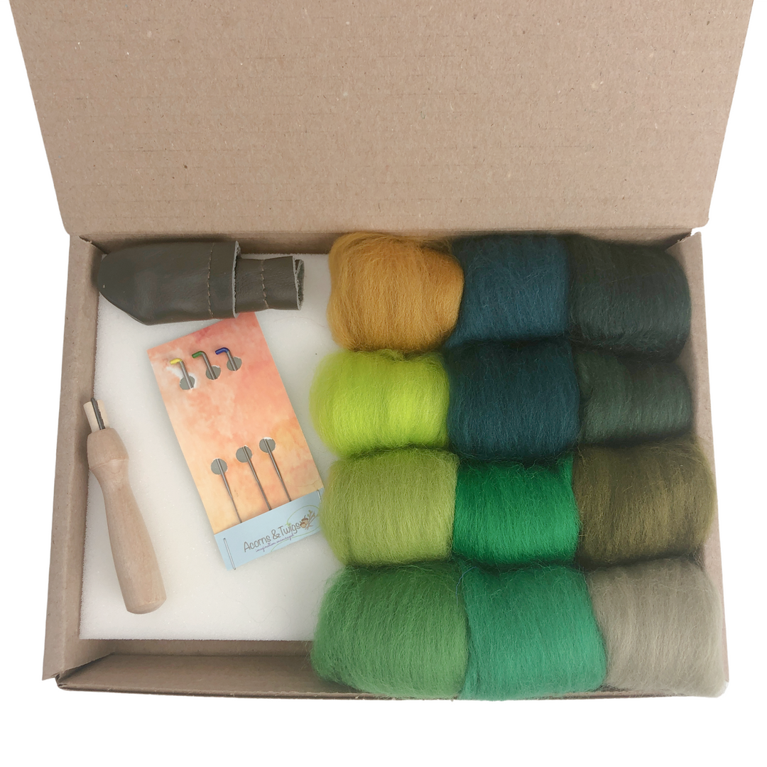 Needle Felting Beginner Kit - Small-Needle Felting-Acorns &amp; Twigs-Acorns &amp; Twigs