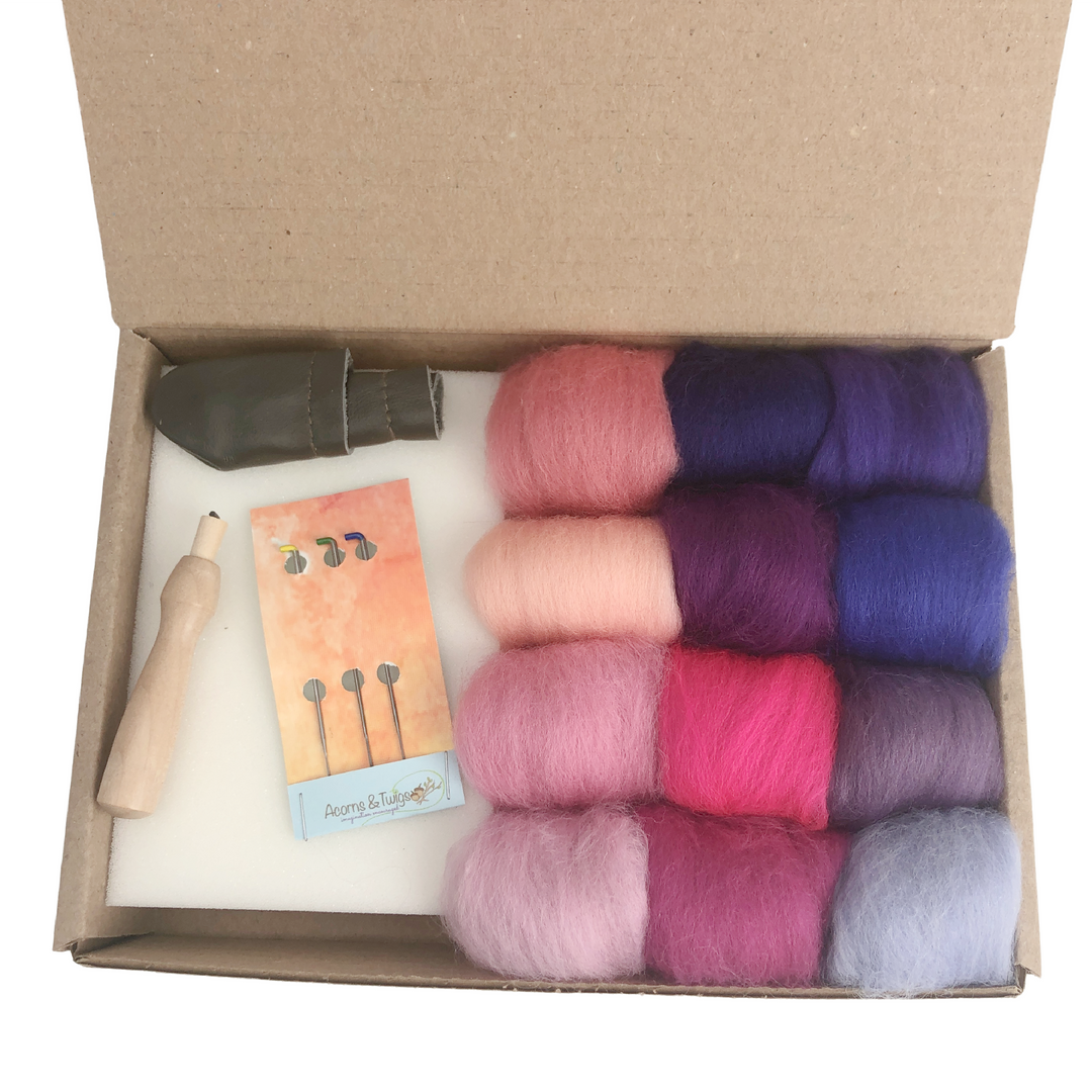 Needle Felting Beginner Kit - Small-Needle Felting-Acorns &amp; Twigs-Acorns &amp; Twigs