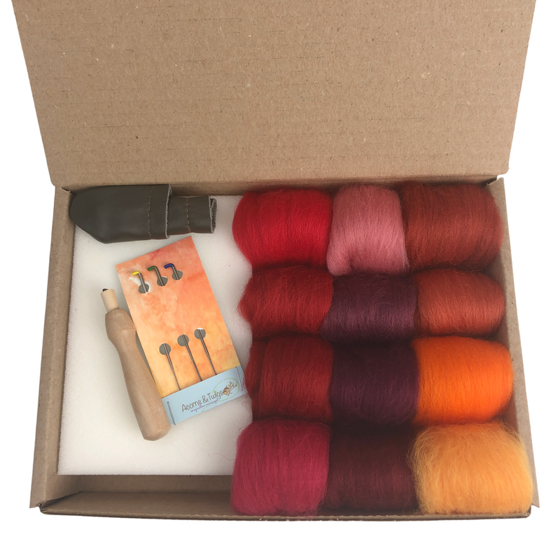 Filges Needle Felting Kit, Starter Kit Organic Wool - Alder & Alouette