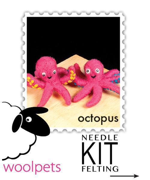 Octopus Needle Felting Kit - EASY-Needle Felting-WoolPets-Acorns &amp; Twigs