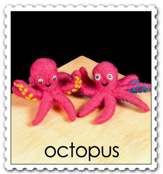 Octopus Needle Felting Kit - EASY-Needle Felting-WoolPets-Acorns & Twigs