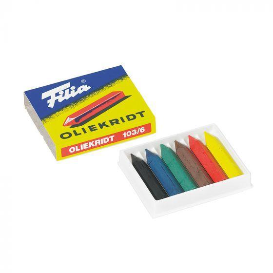 Oil Crayons 6 Assorted Colors-Oil Pastel-Filia-Acorns &amp; Twigs