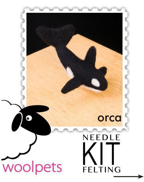Orca Needle Felting Kit - EASY-Needle Felting-WoolPets-Acorns &amp; Twigs