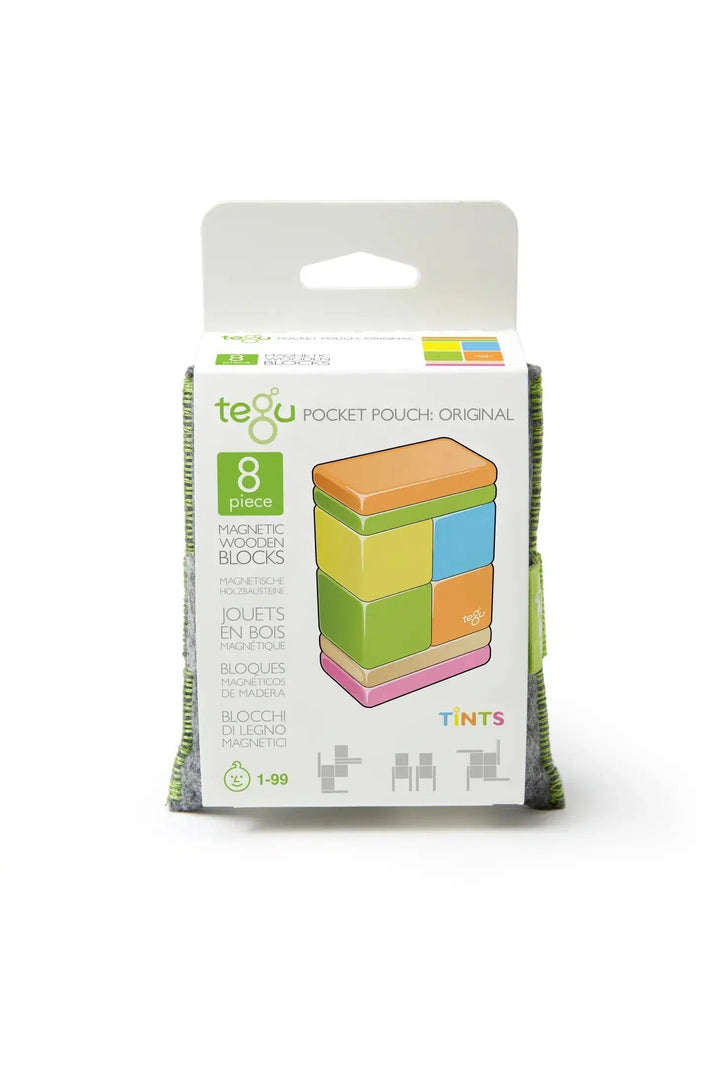 Original Pocket Pouch - Magnetic Wooden Block Set-Wooden blocks-Tegu-Acorns &amp; Twigs