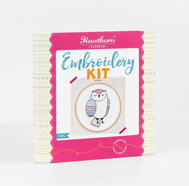 Owl Embroidery Kit-Embroidery-Hawthorn Handmade-Acorns & Twigs