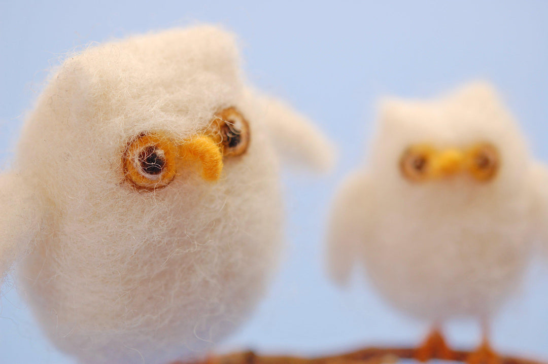 Owl Needle Felting Kit - Intermediate-Needle Felting-WoolPets-Acorns &amp; Twigs