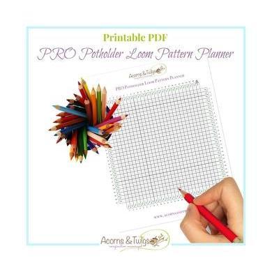 PRO™ Potholder Loom Pattern Planner - DIGITAL-Weaving-Acorns & Twigs-Acorns & Twigs