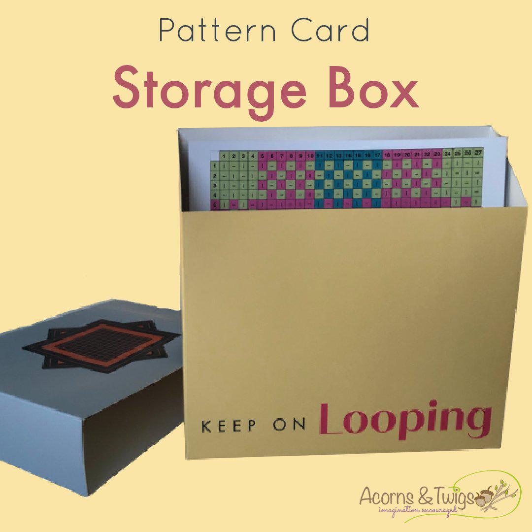 Pattern Card Storage Box-Potholder Weaving-Keep On Looping-Acorns &amp; Twigs