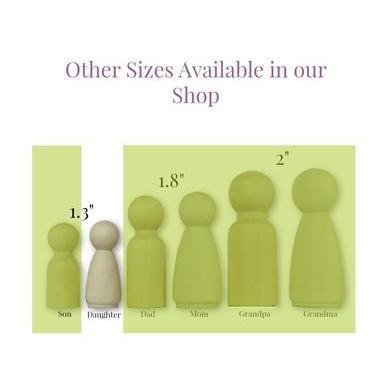 Peg Doll Daughter 1.3"-Toys-Acorns &amp; Twigs-Acorns &amp; Twigs