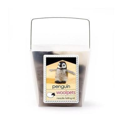 Penguin Needle Felting Kit - EASY-Needle Felting-WoolPets-Acorns & Twigs