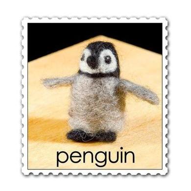 Penguin Needle Felting Kit - EASY-Needle Felting-WoolPets-Acorns &amp; Twigs