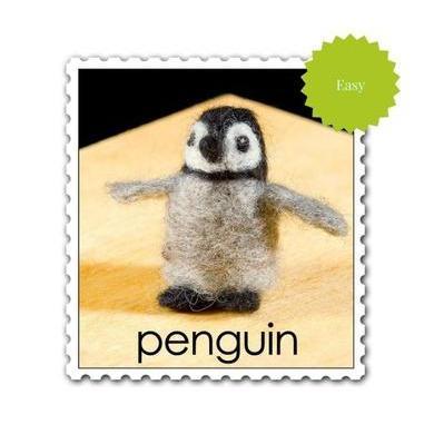 Penguin Needle Felting Kit - EASY-Needle Felting-WoolPets-Acorns &amp; Twigs