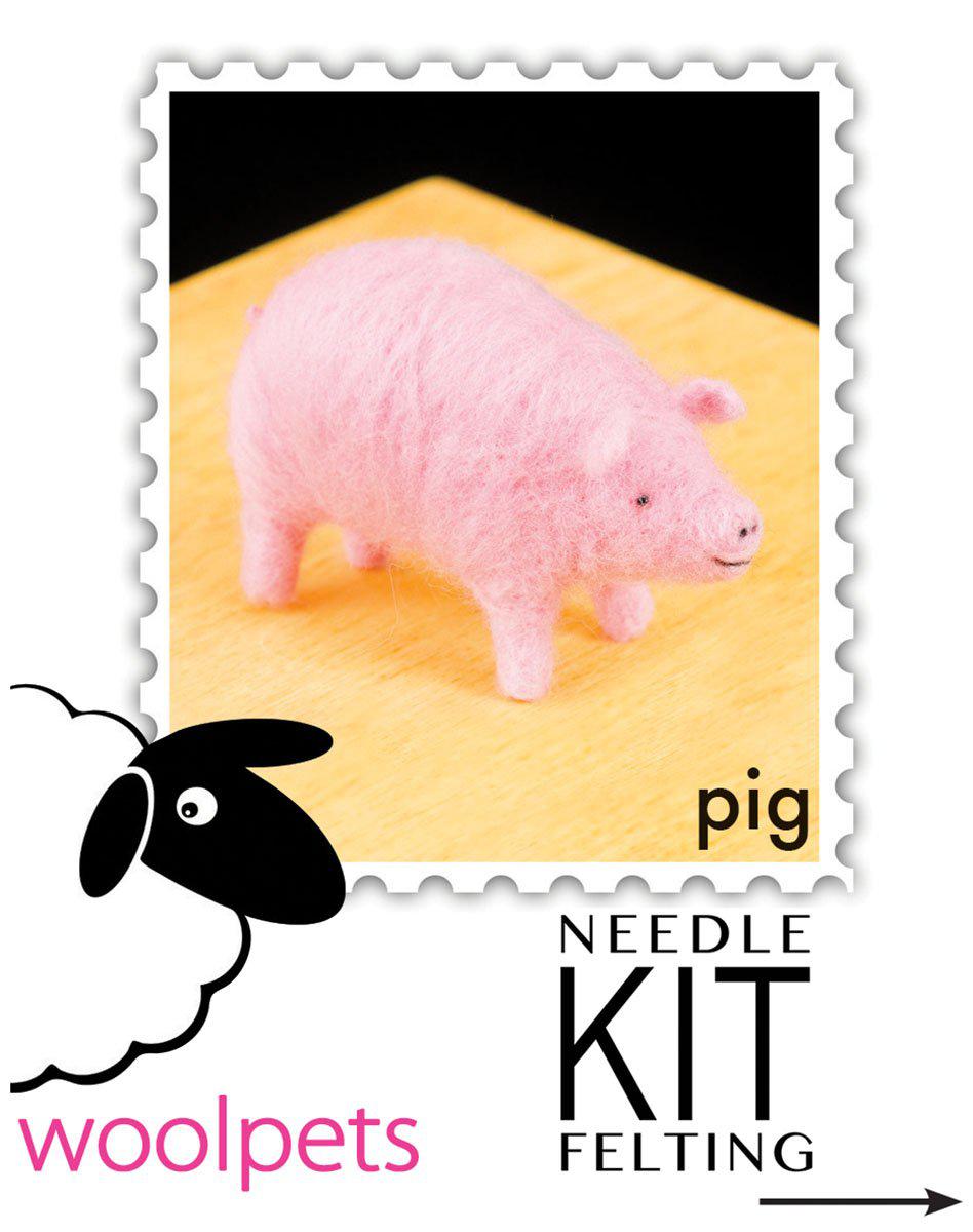Pig Needle Felting Kit - Intermediate-Needle Felting-WoolPets-Acorns &amp; Twigs