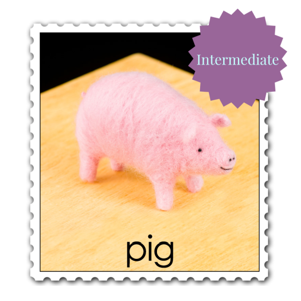 Pig Needle Felting Kit - Intermediate-Needle Felting-WoolPets-Acorns &amp; Twigs