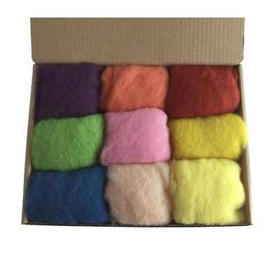 Plant dyed felting wool fairytale mix - Glückskäfer - Teia Education & Play