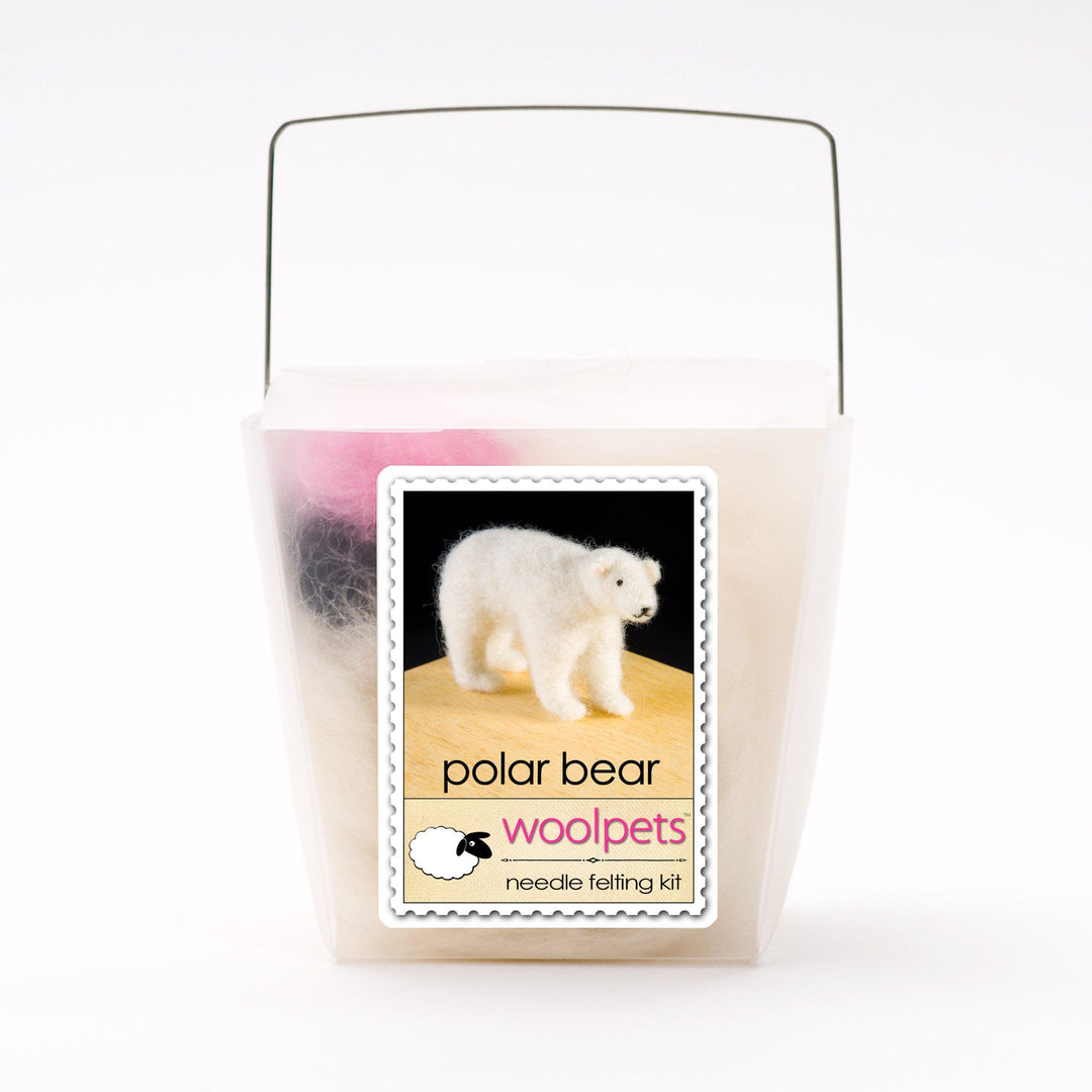 Polar Bear Needle Felting Kit - Intermediate-Needle Felting-WoolPets-Acorns &amp; Twigs