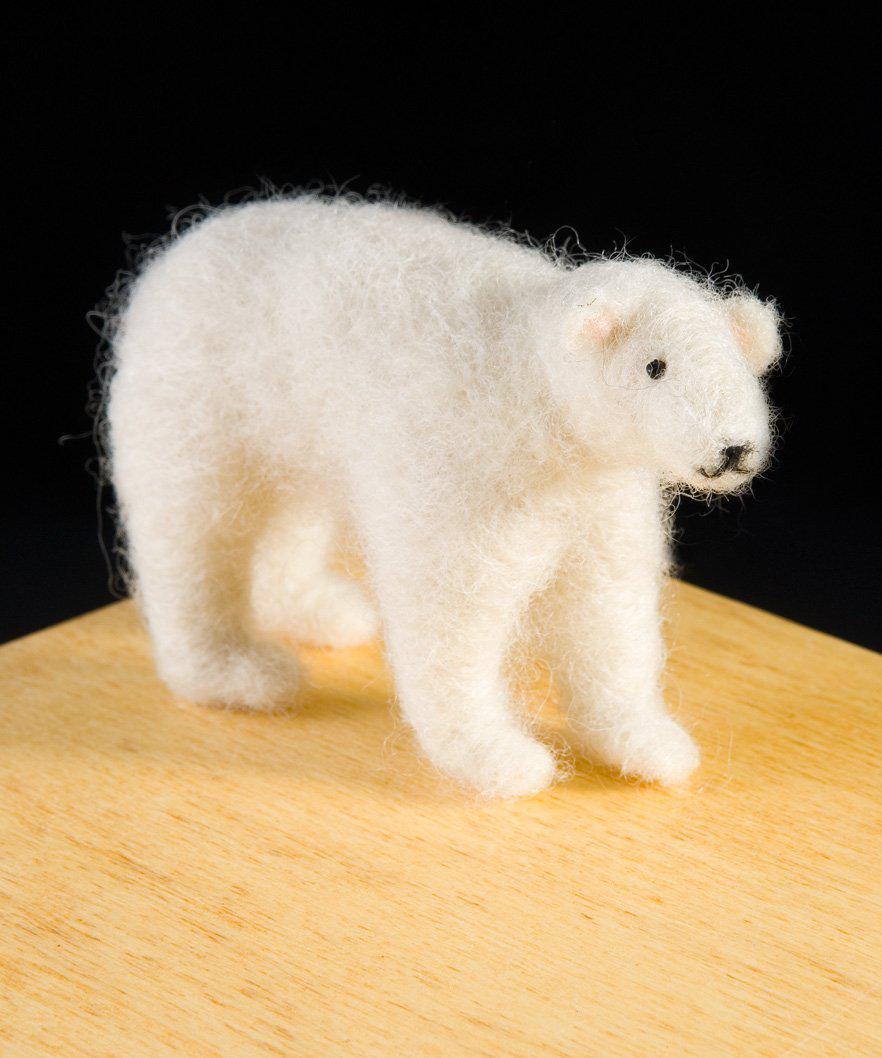 Polar Bear Needle Felting Kit - Intermediate-Needle Felting-WoolPets-Acorns &amp; Twigs