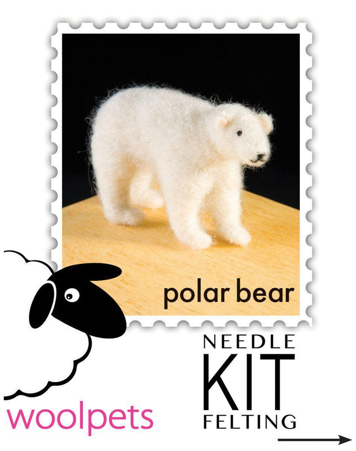 Polar Bear Needle Felting Kit - Intermediate-Needle Felting-WoolPets-Acorns &amp; Twigs