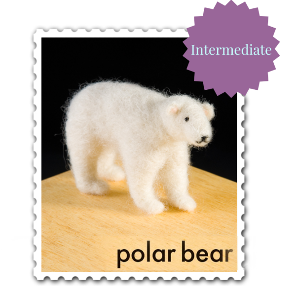Polar Bear Needle Felting Kit - Intermediate-Needle Felting-WoolPets-Acorns &amp; Twigs