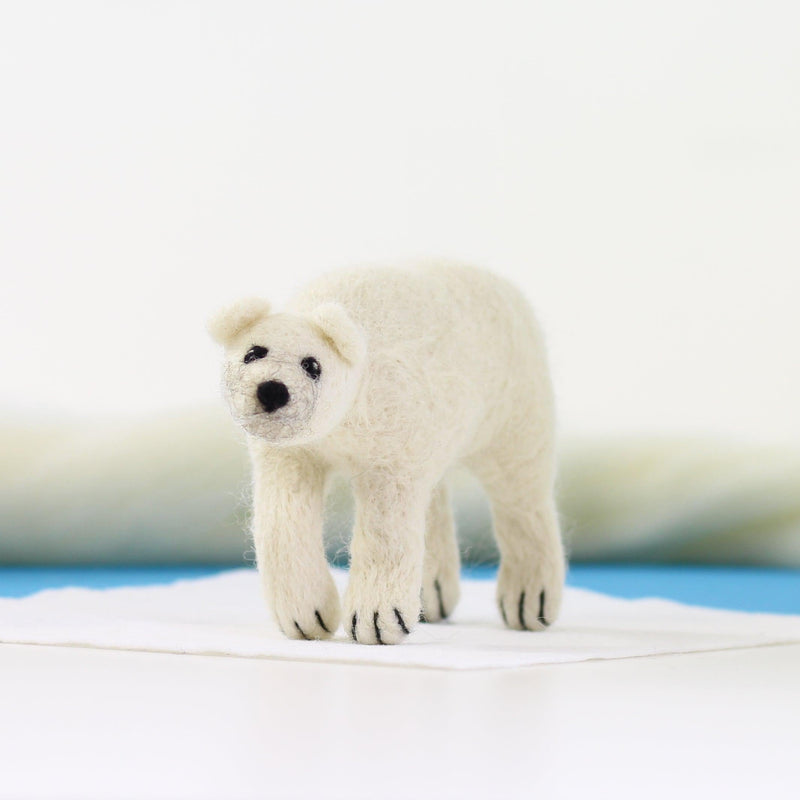 Polar Bear Needle Felting Kit-Needle Felting-Hawthorn Handmade-Acorns & Twigs