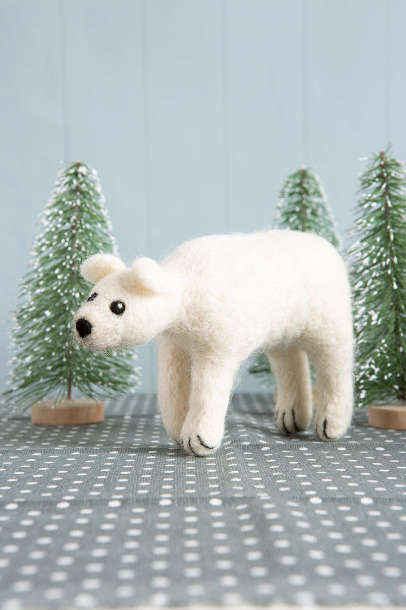 Polar Bear Needle Felting Kit-Needle Felting-Hawthorn Handmade-Acorns & Twigs
