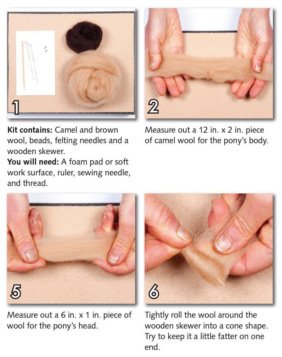 Pony Needle Felting Kit - Intermediate-Needle Felting-WoolPets-Acorns &amp; Twigs