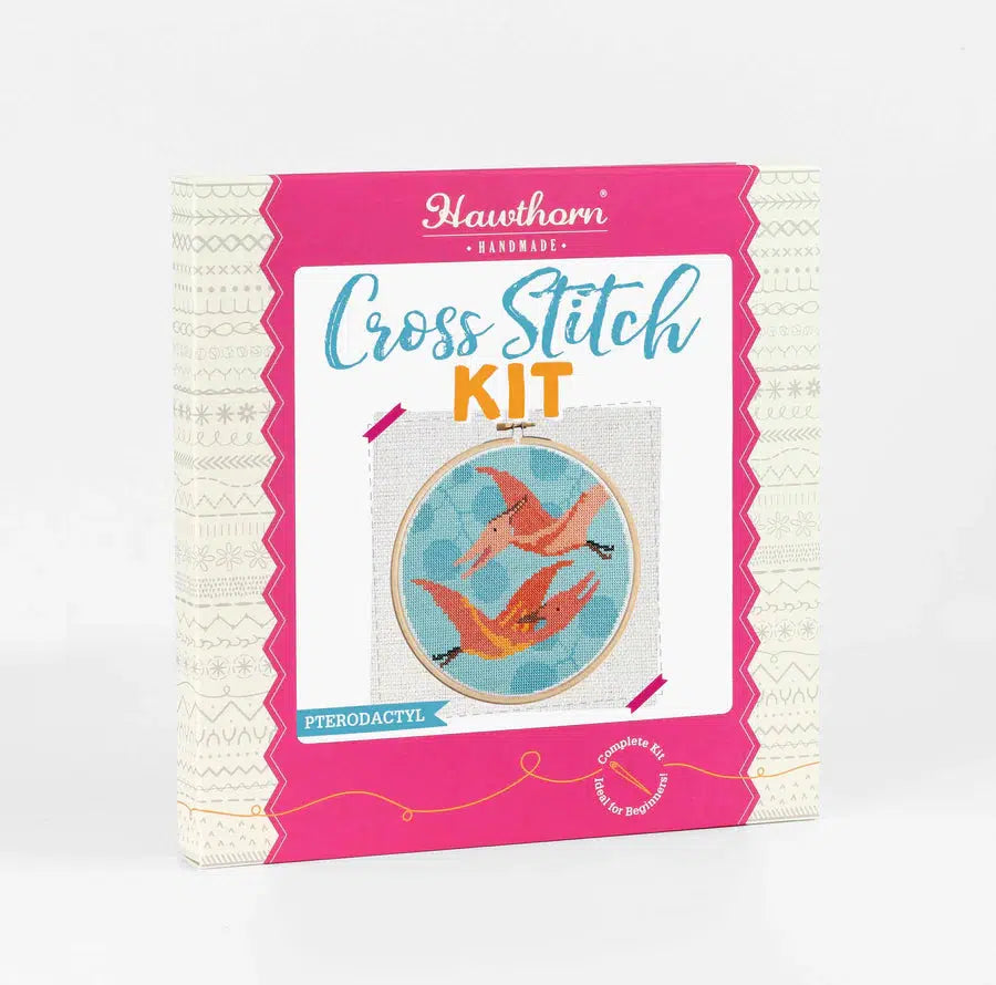 Pterodactyl Cross Stitch Kit-Cross Stitch-Hawthorn Handmade-Acorns &amp; Twigs