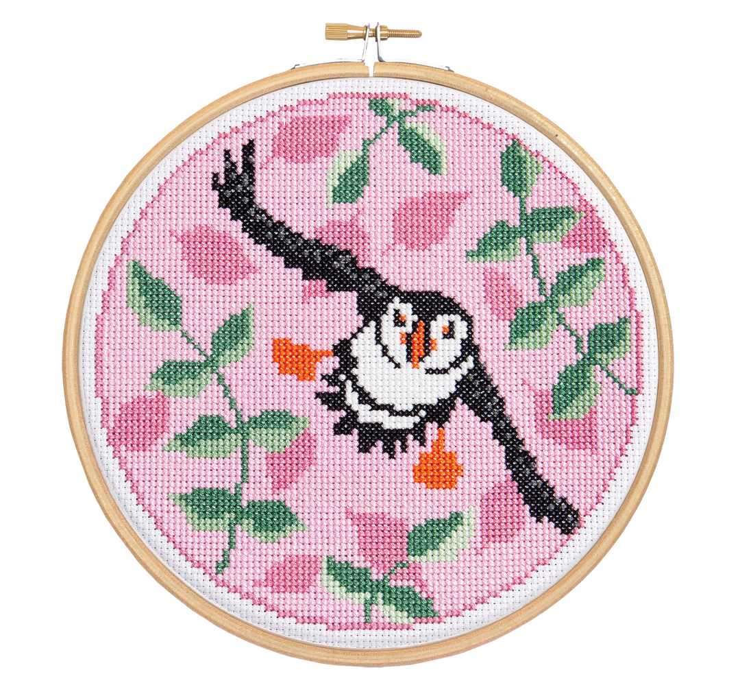 Puffin Cross Stitch Kit-Cross Stitch-Hawthorn Handmade-Acorns &amp; Twigs