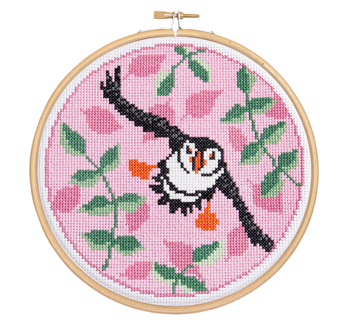Puffin Cross Stitch Kit-Cross Stitch-Hawthorn Handmade-Acorns &amp; Twigs