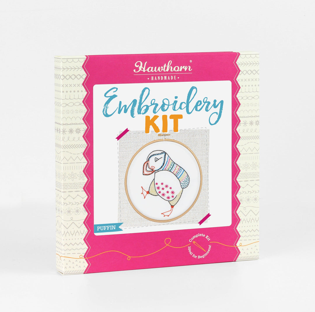 Puffin Embroidery Kit-Embroidery-Hawthorn Handmade-Acorns &amp; Twigs