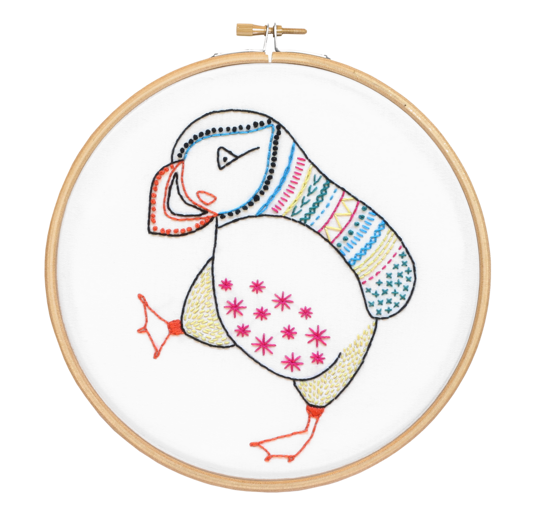 Puffin Embroidery Kit-Embroidery-Hawthorn Handmade-Acorns &amp; Twigs